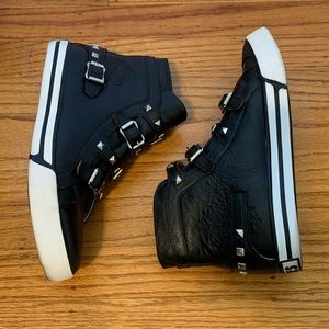 UES studded leather high tops